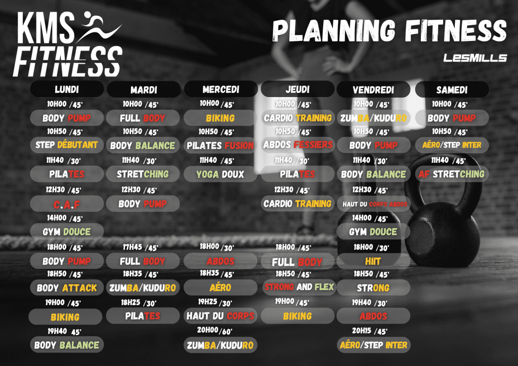 Planning de cours collectifs